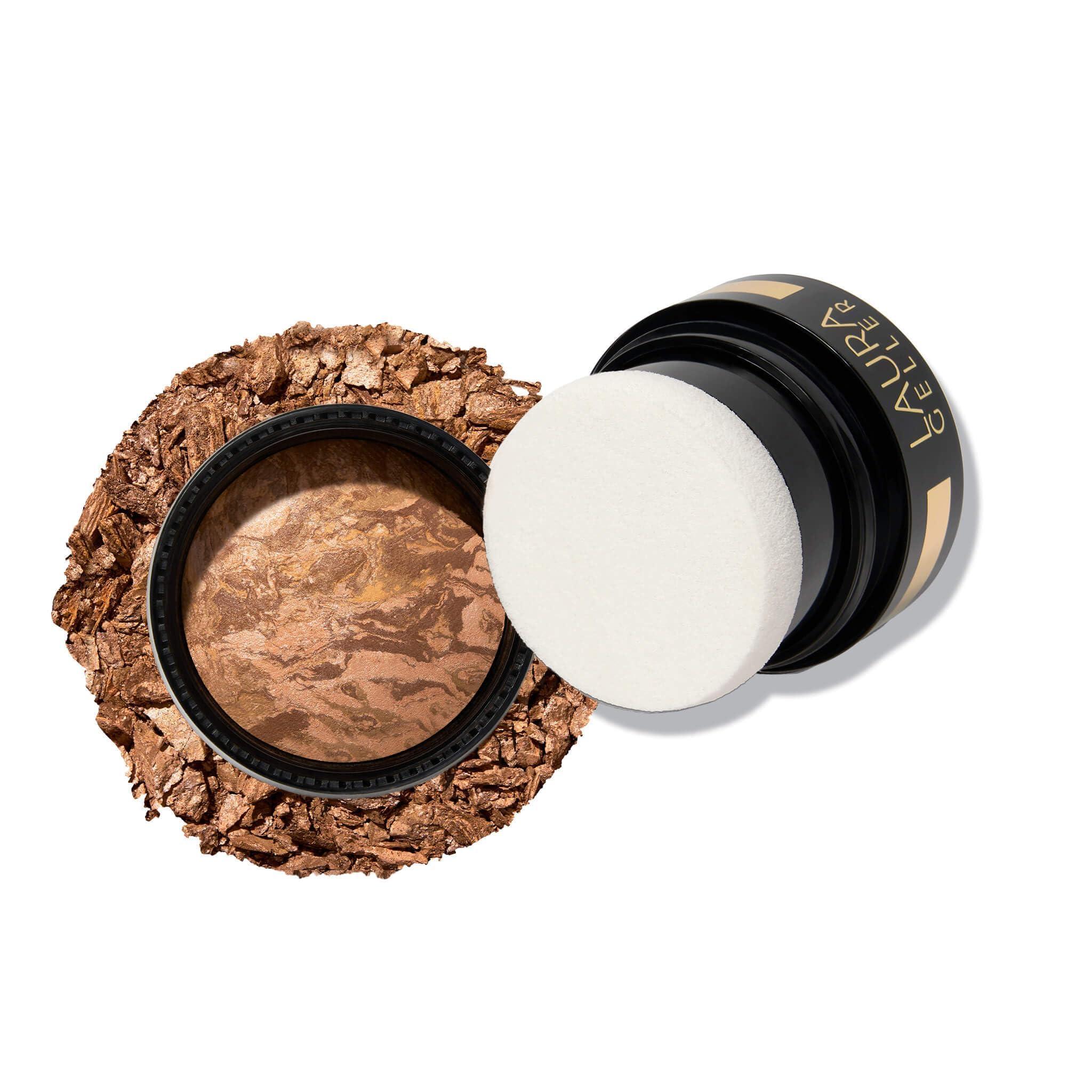 LAURA GELLER NEW YORK LAURA GELLER NEW YORK Award-Winning Baked Balance-n-Brighten To Go Travel Size Color Correcting Powder Foundation - Tan - Buildable Light to Medium Coverage - Demi-Matte Natural