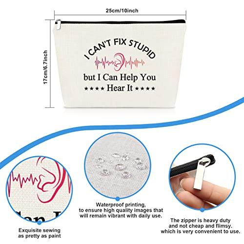 Mikela Ear Doctor Gifts for Women Makeup Bag Funny Audiologist Gifts Ear Doctor Thank You Appreciation Gift Cosmetic Bag Audiology Student Graduation Gift Christmas Thanksgiving Birthday Gift for Ear Doctor