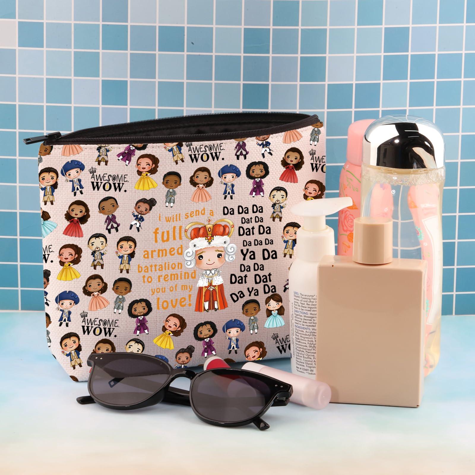 BDPWSS BDPWSS Hamilton The Broadway Musical Gifts Hamilton Musical Makeup Bag Da Da Da Dat Da King George III Fans Gift For Friend (Dat da da bag)