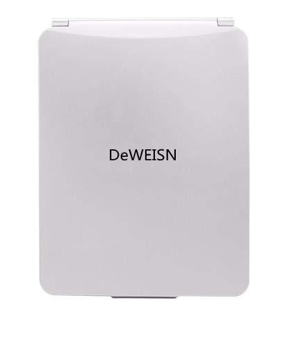 deweisn deweisn Folding Lighted Makeup Mirror with 72 LEDs 3 Colors Light Modes USB Rechargable 1800mA Batteries Portable Ultra Thin Compact Vanity Mirror Dimmable Travel Mirror