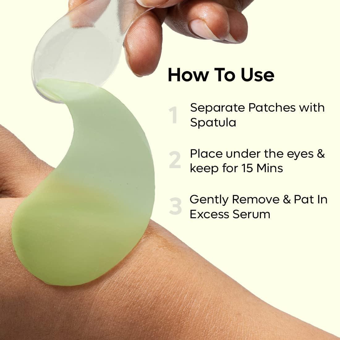 Jainam Invamed Generic Green Tea Hydrogel Under Eye Patches for Dark Circle, Fine Lines & Wrinkles Reduction | Cooling Under Eye Patch Mask for Instant De-Puffing | 30 Pairs