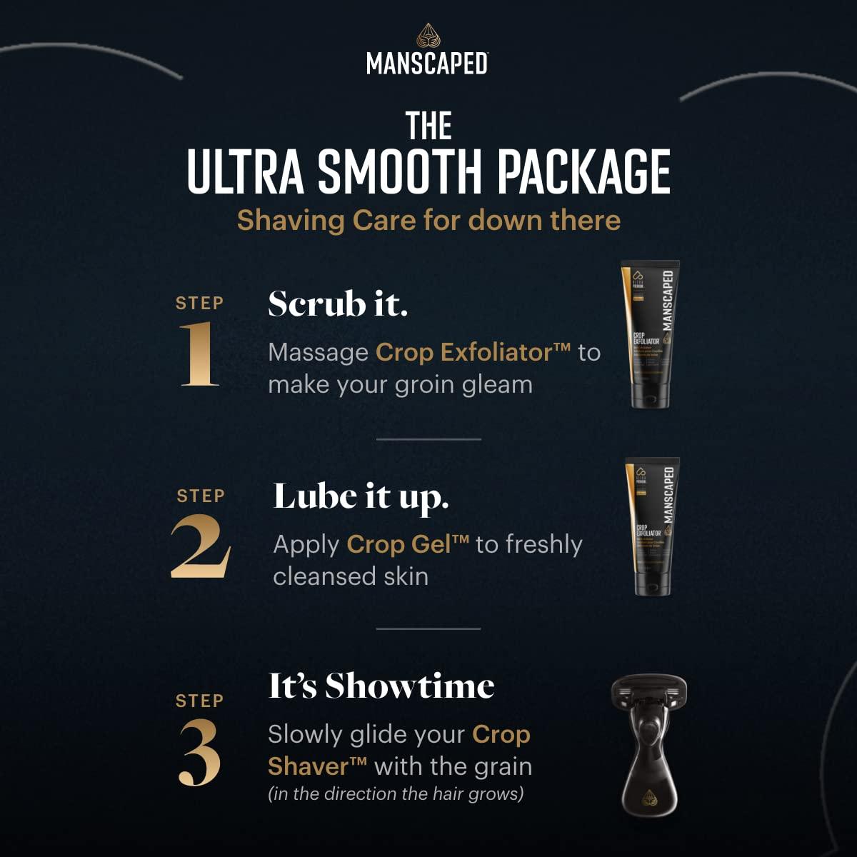 Manscaped Refining The Gentleman MANSCAPED The Ultra Smooth Package, Male Hygiene Shaving Bundle With Groin Razor, Shaving Gel, and Exfoliator