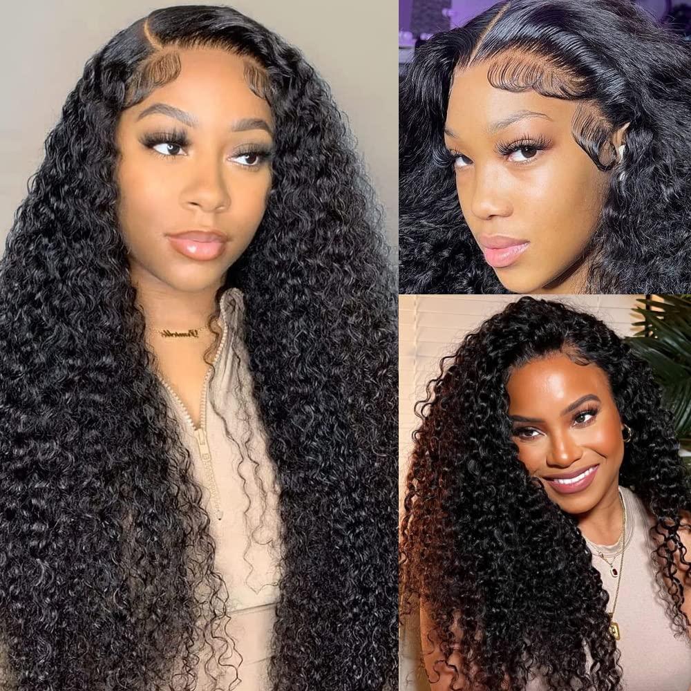 Edwad 28 Inch Curly Lace Front Wig Human Hair Wet And Wavy Curly Wigs Deep Wave Curly Lace Front Wigs Human Hair Curly Frontal Wigs Human Hair 13x4 Jerry Curly Human Hair Wig Deep Curly Lace Front Wigs Huma