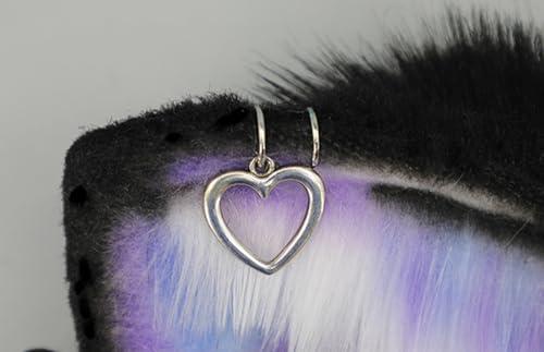 TTYAO REII TTYAO REII Gothic Fox Ears Headband Faux Fur Wolf Cat Hairband Animal Ears Headwear Fluffy Headdress for Anime Cosplay (Black and Purple)