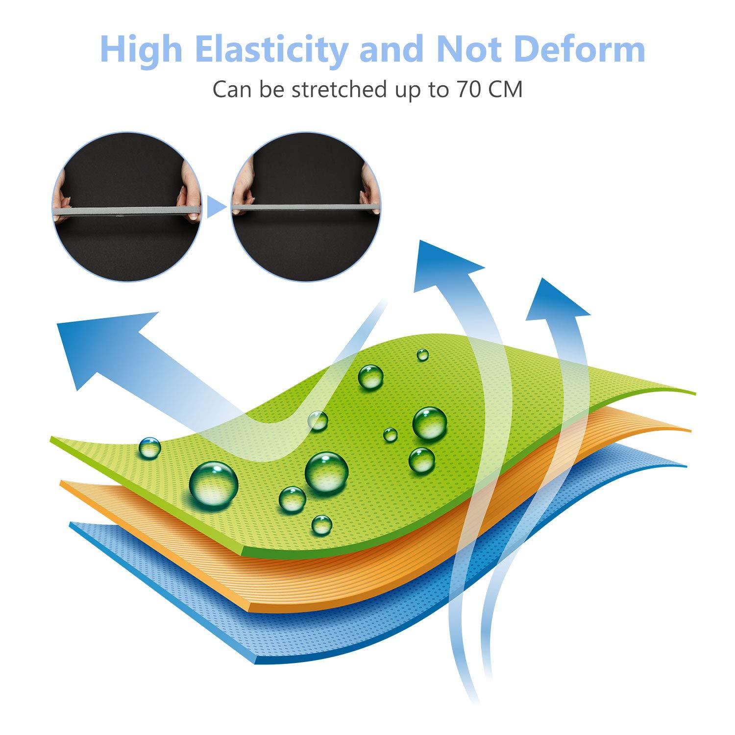 Sumind Sumind 4 Pieces Thick Non-Slip Elastic Sport Headbands Football Hair Headbands for Women and Men (Black, Gray