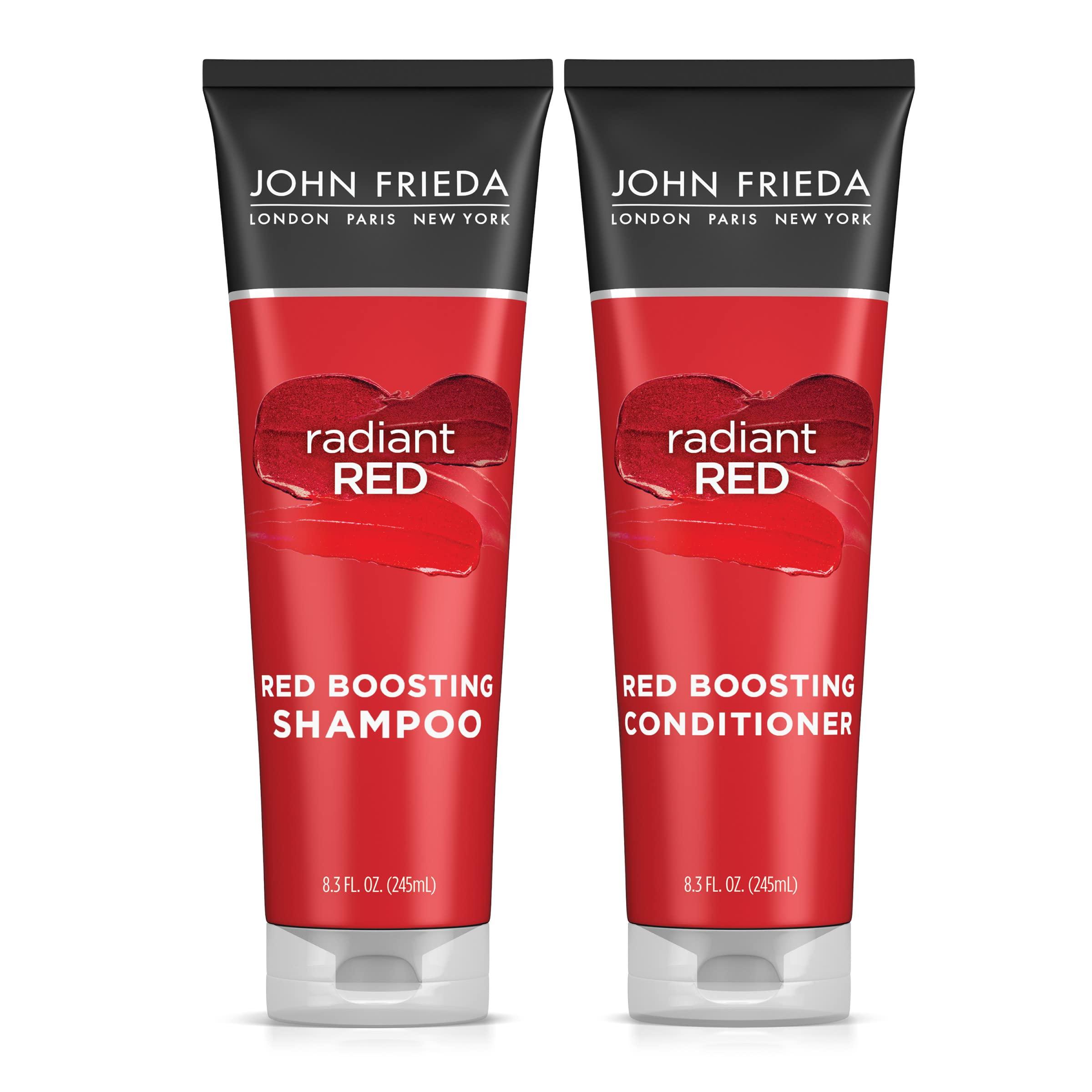 John Frieda John Frieda Radiant Red Shampoo & Conditioner Bundle, Enhancing Shampoo & Conditioner, Helps Enhance Shades, with Pomegranate and Vitamin E