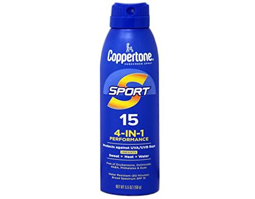 Coppertone Coppertone Sport Continuous Spray Sunscreen SPF 15 - 5.5 oz, Pack of 5