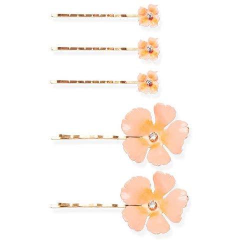 Blufly Blufly Vintage Flower Hair Clips Pink Hollow Geometric Hair Pin Petal Barrette Clips Hair Slides Wedding Bridal Bridesmaid Styling Tools for Women and Girls (Pack of 5)