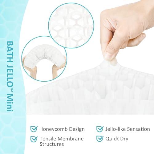 Sunlit Sunlit Bath Jello Mini Gel Bath Pillows, Lumbar Pillow for Bathtub, Back Support Pillow, Gel Pillow with Non-Slip Suction Cups for Lumbar, Back Rest Support, Transparent White