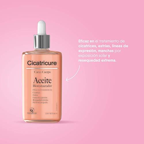 CICATRICURE Face and Body Cicatricure Oil Biorestaurador, 60ml – Body Firming and Anti-Cellulite Oil – Targets Aged Skin, Scars and Stretch Marks