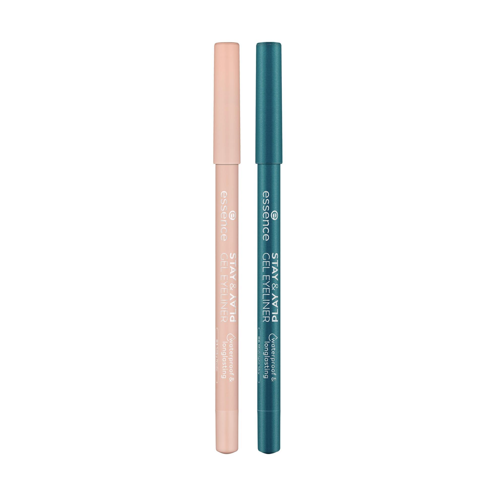 essence cosmetics essence | Stay & Play Gel Eyeliners 03 Silky Nude & 06 Midnight Sky Bundle | Vegan & Cruelty Free