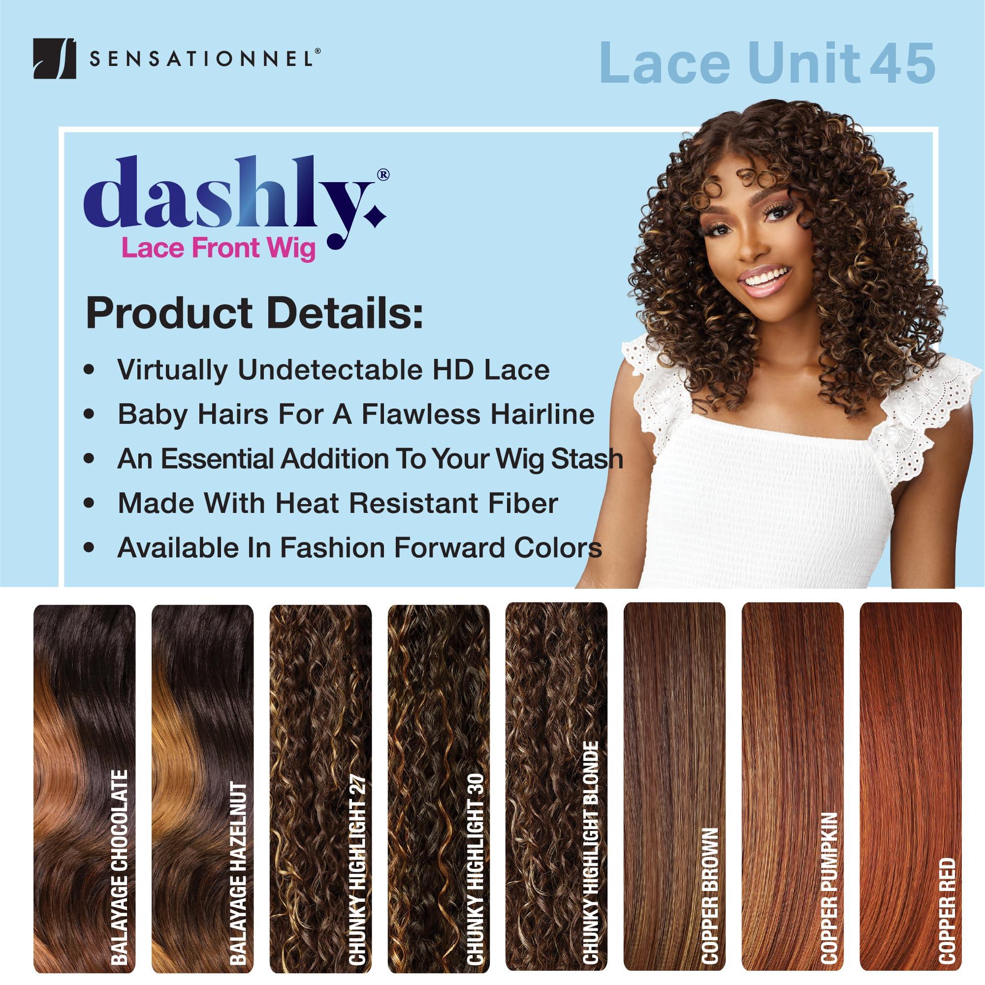 Sensationnel Sensationnel Dashly wig - unit 45 non lace cap ready to wear ear to ear lacepart synthetic (BALAYAGECHOCOLATE)