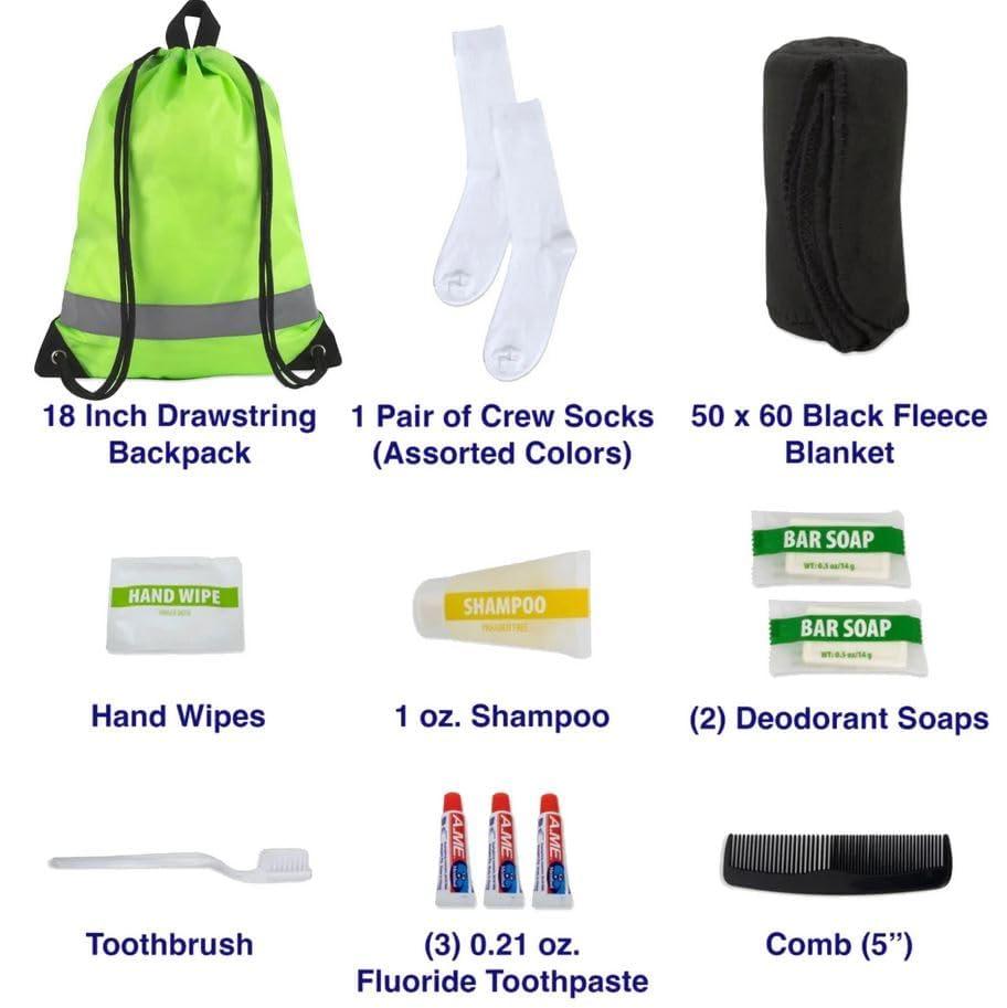 Trail maker 24 Pack Homeless Care Package Supplies Bulk for Homeless Hygiene Care Package Supplies Kits in Bulk, 13 Piece Sets for Fall, Winter