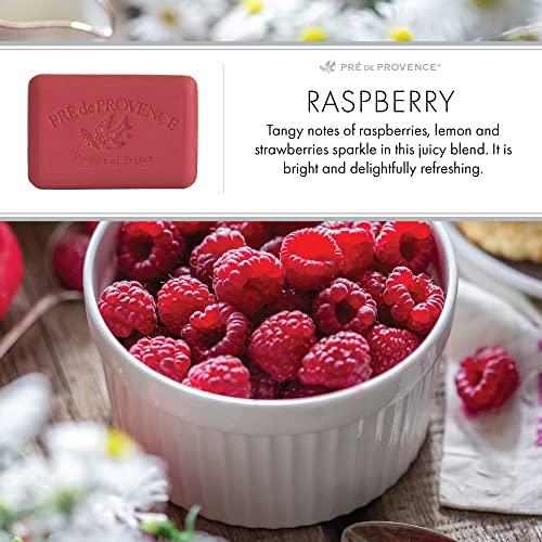 Pre de Provence Pre de Provence Artisanal Soap Bar, Natural French Skincare, Enriched with Organic Shea Butter, Quad Milled for Rich, Smooth & Moisturizing Lather, Raspberry, 5.3 Ounce