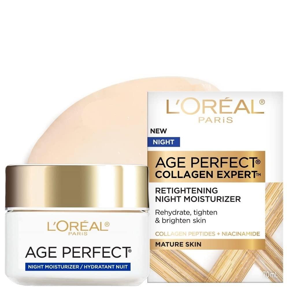 L'Oreal Paris L'Oreal Paris Skin Care Age Perfect Night Cream, Anti-Aging Face Moisturizer With Soy Seed Proteins, 2.5 Oz