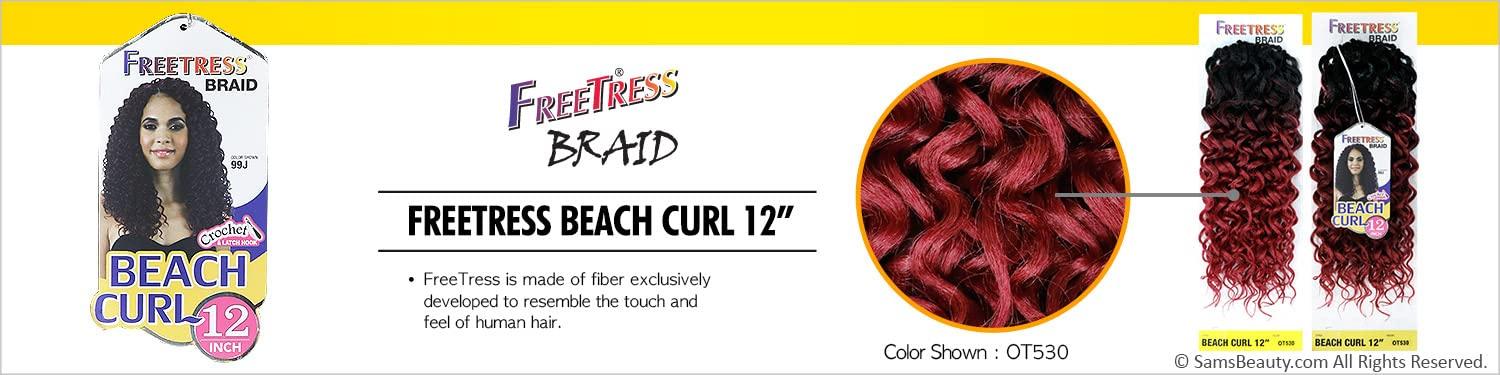 Free Tress Free Tress Synthetic Hair Crochet Braids Beach Curl 12'' (OT350)