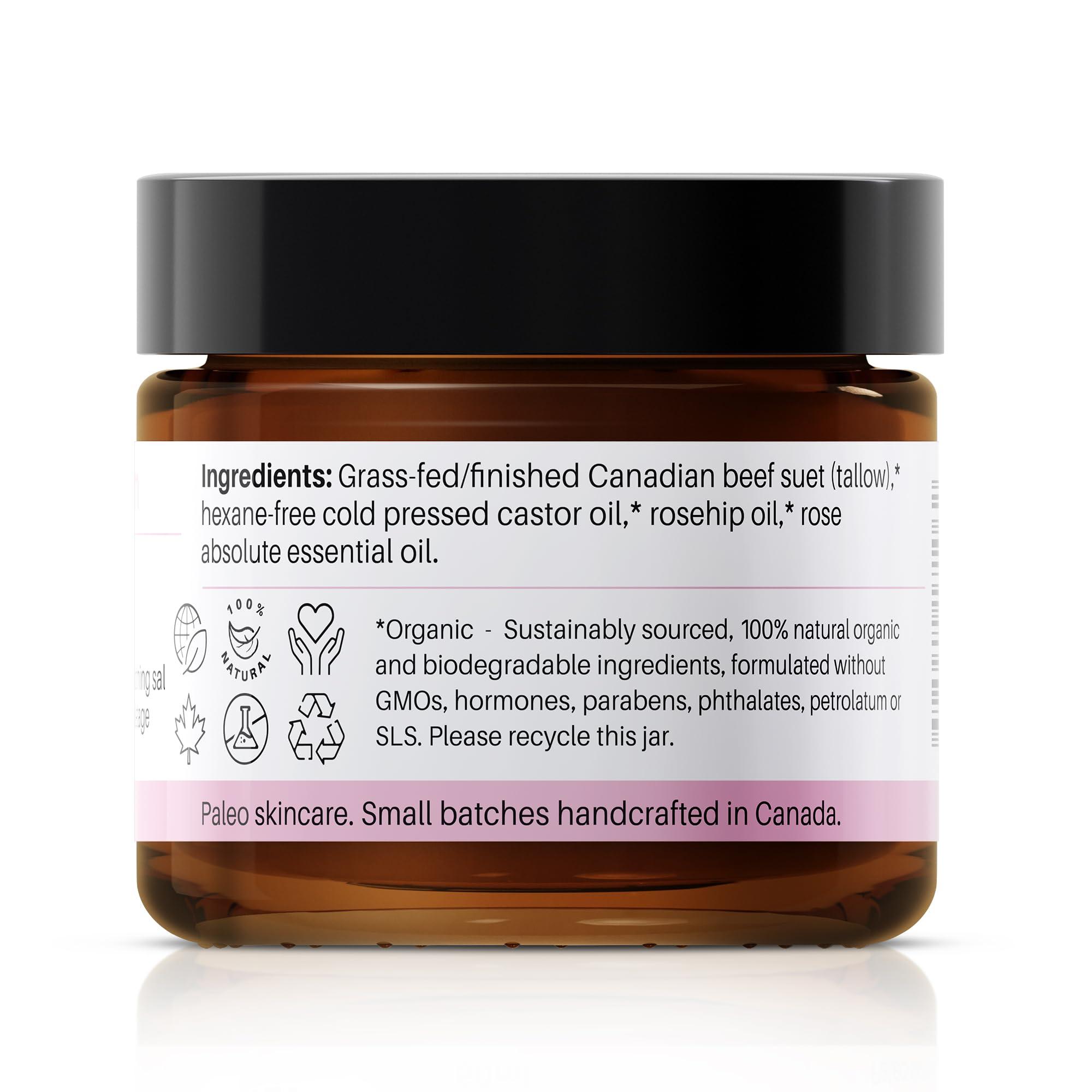 Lipidology Skincare Organic Rose Tallow Balm, 60 ml