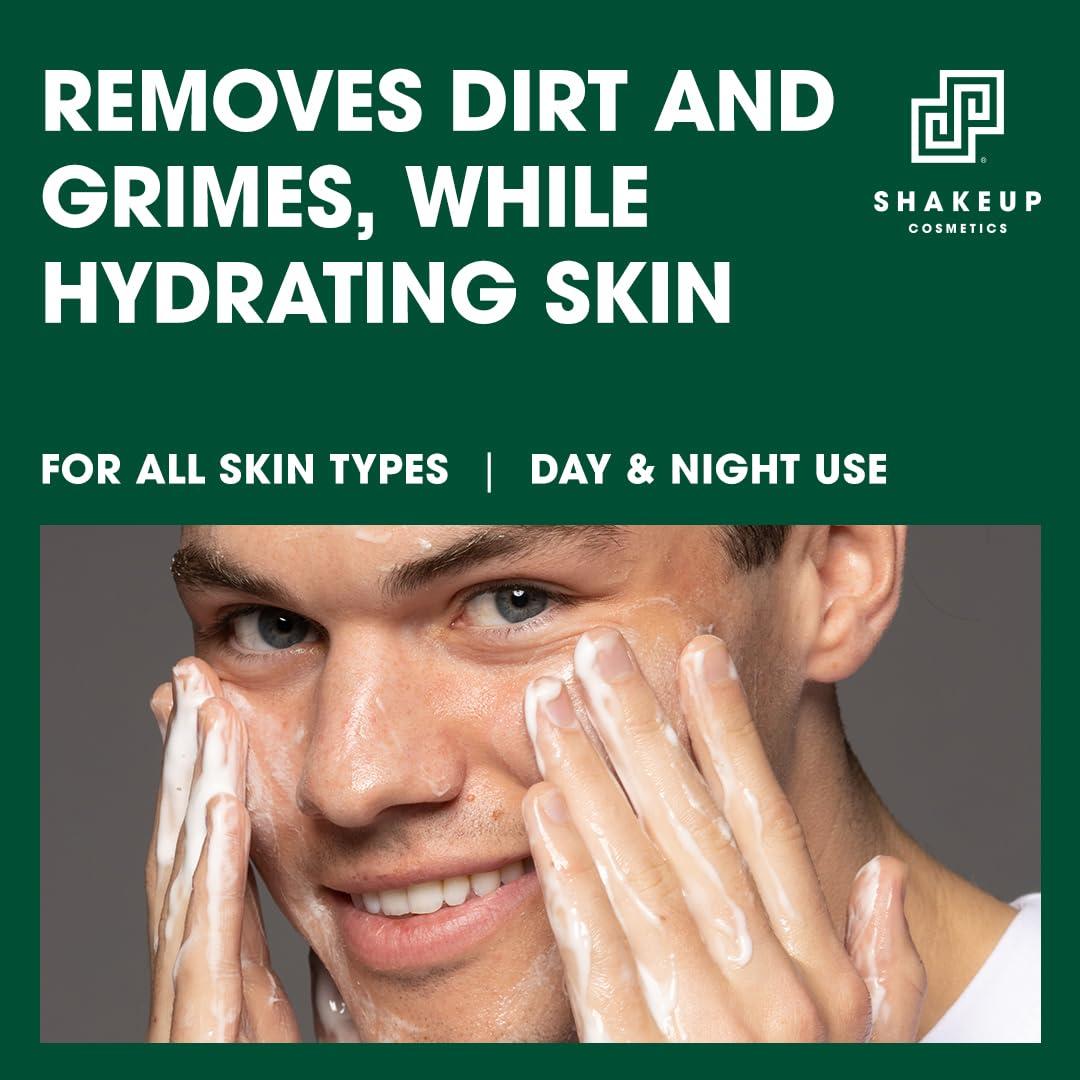 Shakeup Cosmetics Shakeup - 4-Piece Clear Skin Kit, Mens Skincare Gift Set, Targets Blemishes, Daily Face Wash, Clarifying Toner, Purifying Mask & Moisturiser Stick