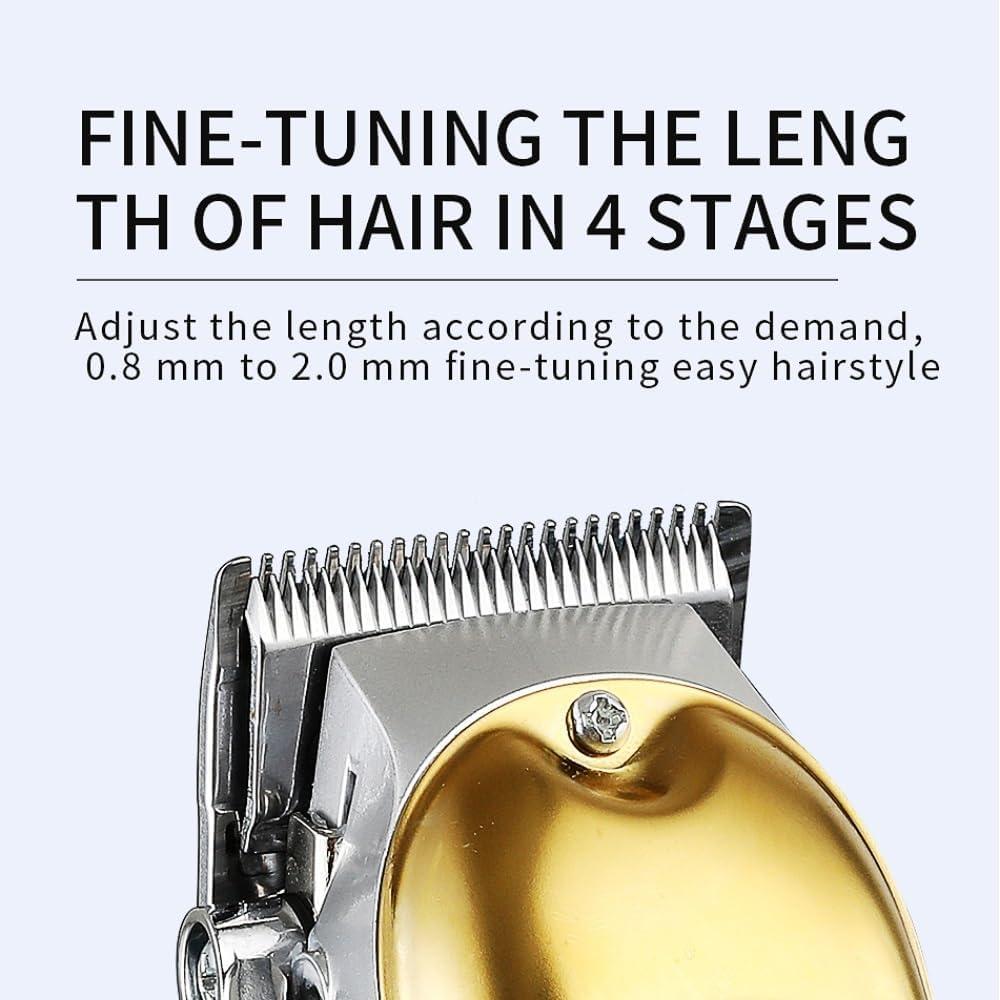 IBDRYKK IBDRYKK Pro Hair Clipper, Hair Cutting Machine Professional Hair Clipper Adjustable Hair Trimmer Electric Haircut Rechargeable Clippers for Men, Golden