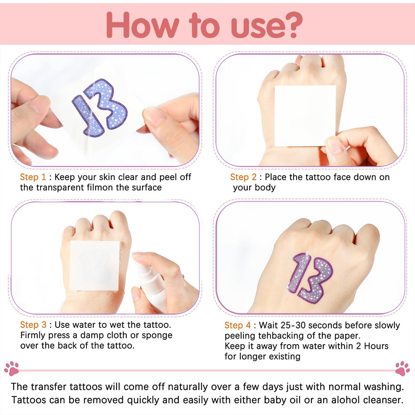 Tuoshei Tuoshei 36 Pcs Glitter Concert Merch,13 Temporary Tattoo,13 Tattoo, Hand tattoo, Star Temporary Tattoos, Concert Accessories for Singer Gifts