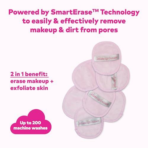 MakeUp Eraser The Original MakeUp Eraser, 7-Day Set, Erase All Makeup With Just Water, Including Waterproof Mascara, Eyeliner, Foundation, Lipstick, Sunscreen, and More! (Silver Infused), 7ct.