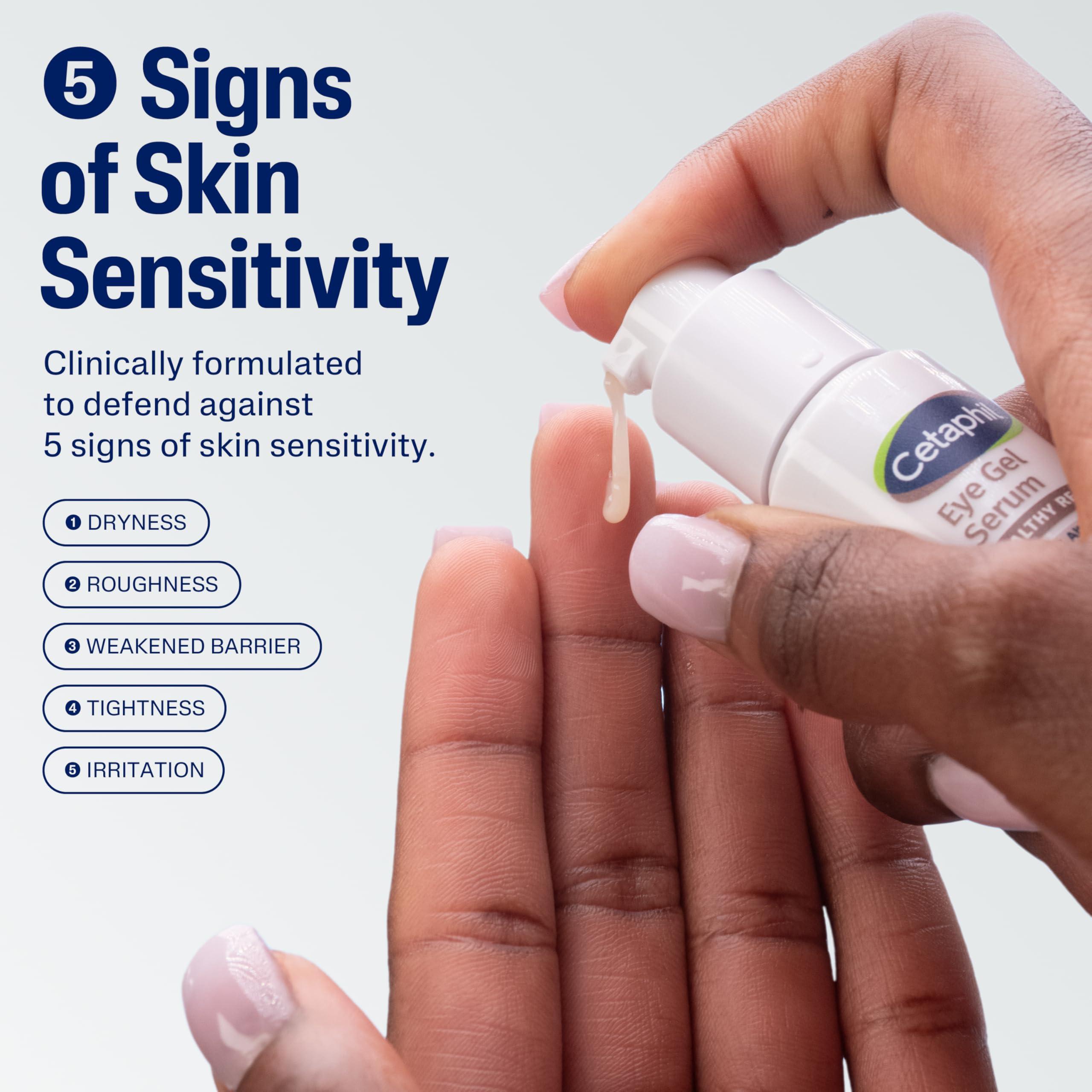 Cetaphil Cetaphil Healthy Renew Hydrating Eye Gel Serum 0.5 Oz, 24Hr Under Eye Cream for Anti Aging, Reduces the Appearance of Dark Circles and Wrinkles, Retinol Alternative Peptide Serum, For Sensitive Skin