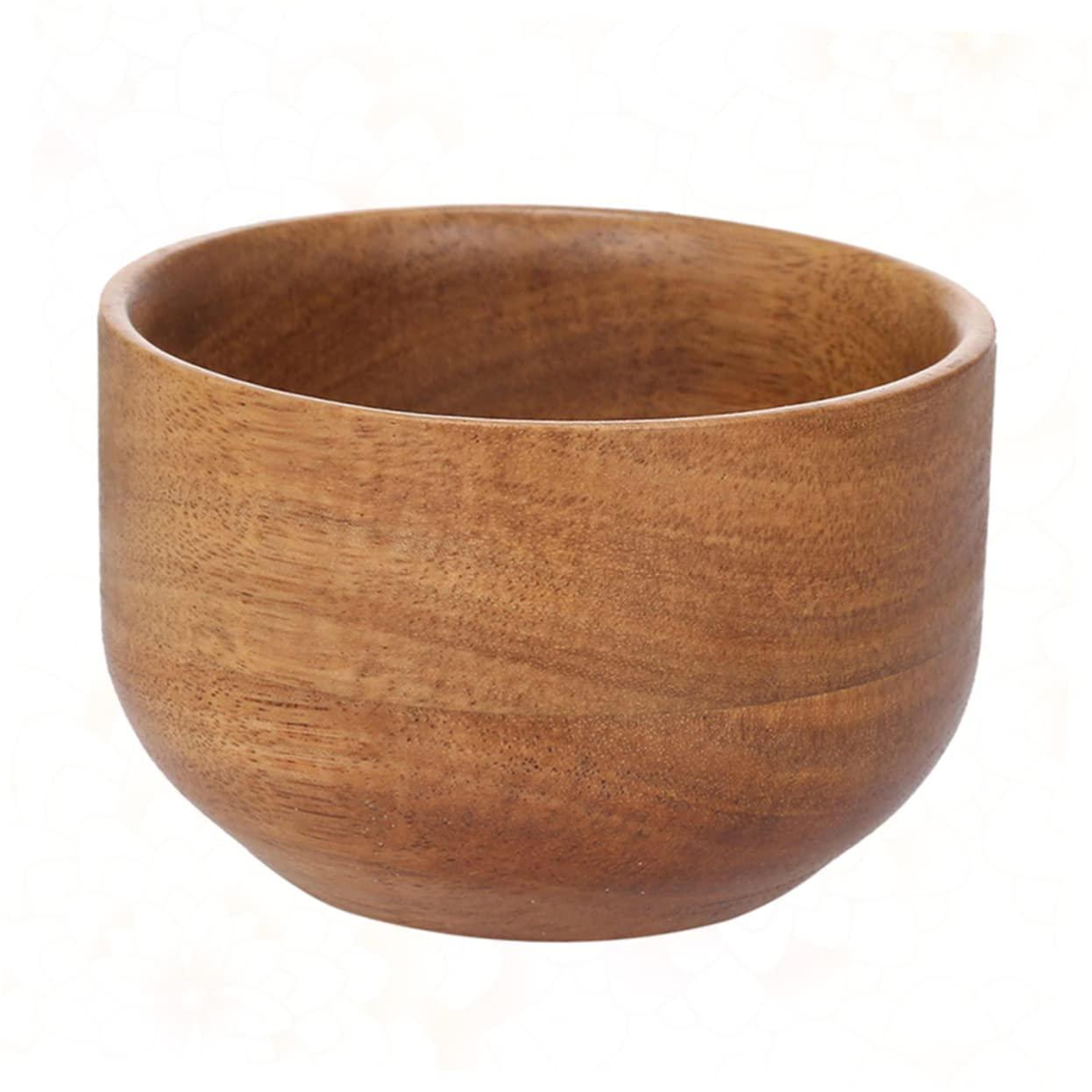 NOLITOY NOLITOY Wooden Shaving Bowl for Men Creative Light Brown Shaving Soap Bowl for Home Bathroom Use Ideal for Lathering Shaving Cream and Soap