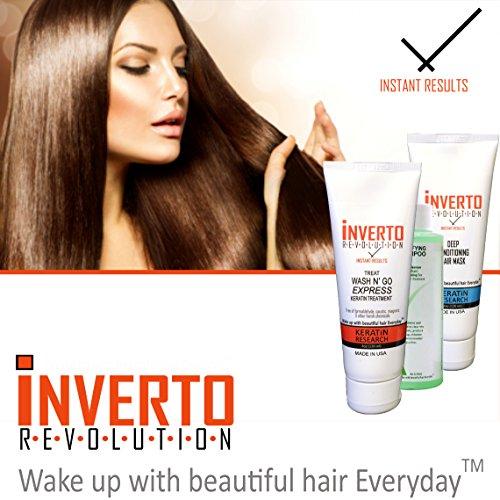 INVERTO REVOLUTION INVERTO Brazilian Keratin Hair Treatment Formaldehyde Free 120ml with Clarifying Shampoo Set Instant Results by Keratin Research