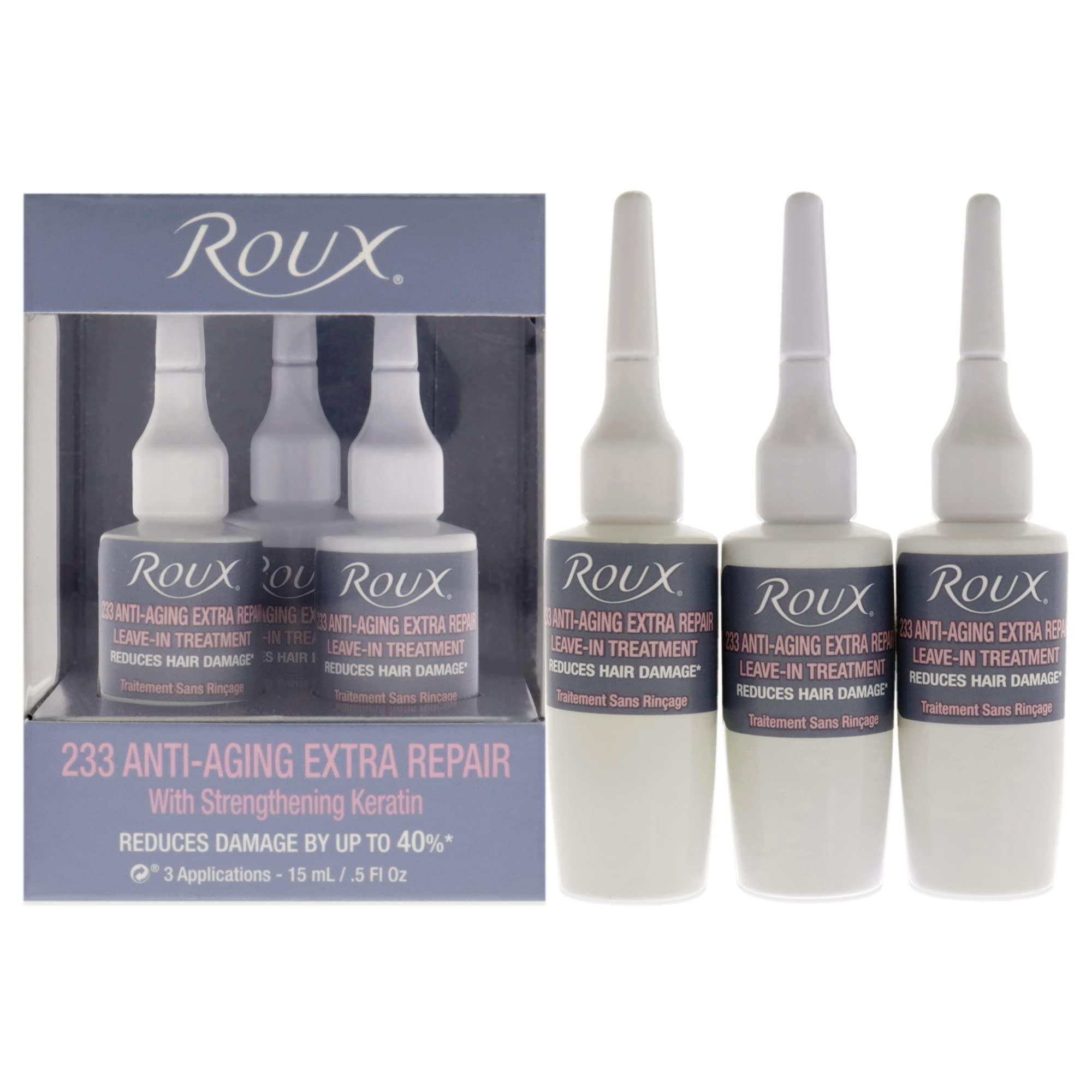 Roux Roux 233 Anti-Aging Extra Repair, Leave In Treatment with Strengthening Keratin, 3 Applications per Box