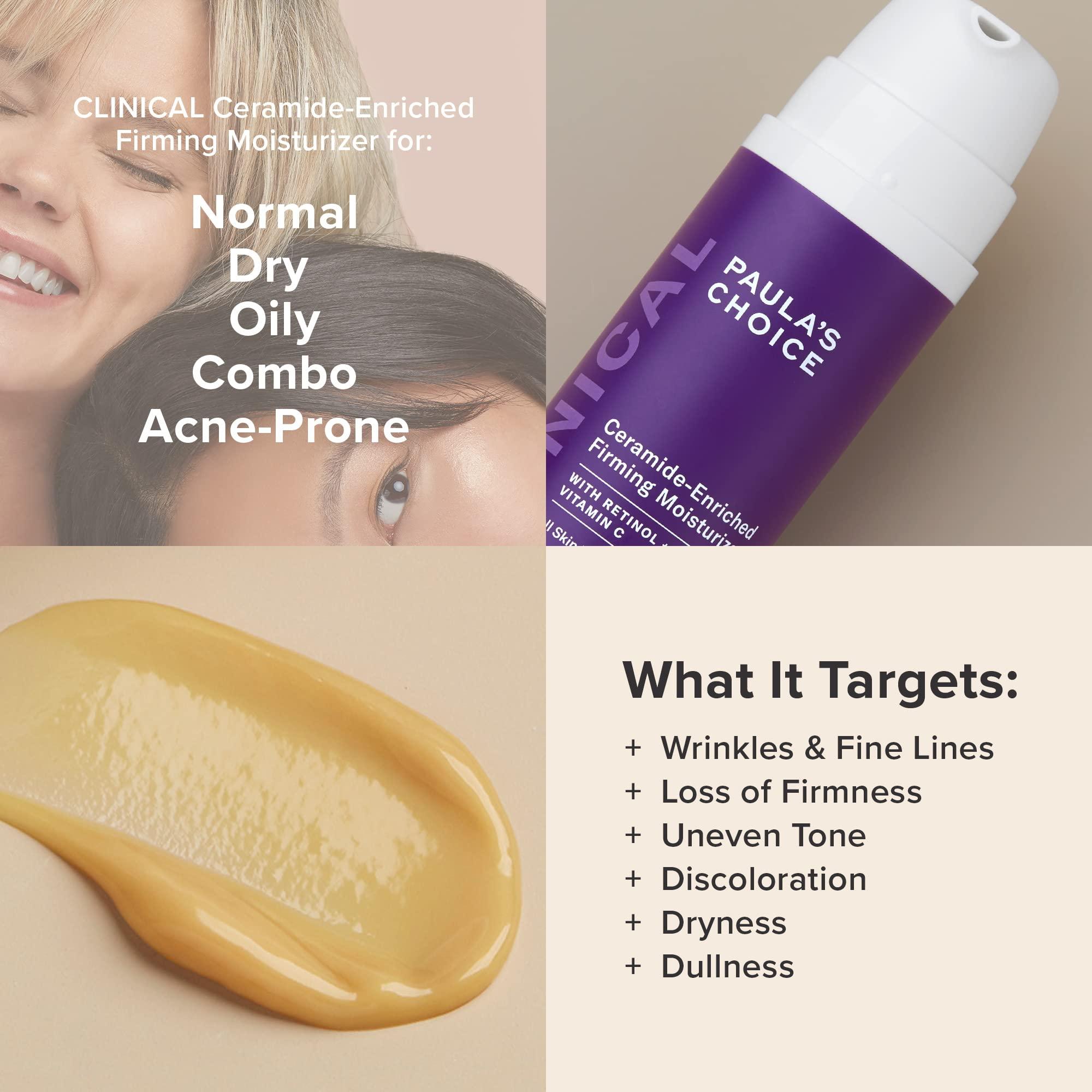 Paula's Choice Paula's Choice CLINICAL Ceramide Enriched Firming Moisturizer, Retinol & Vitamin C, Anti-Aging & Wrinkles, 1.7 Ounce