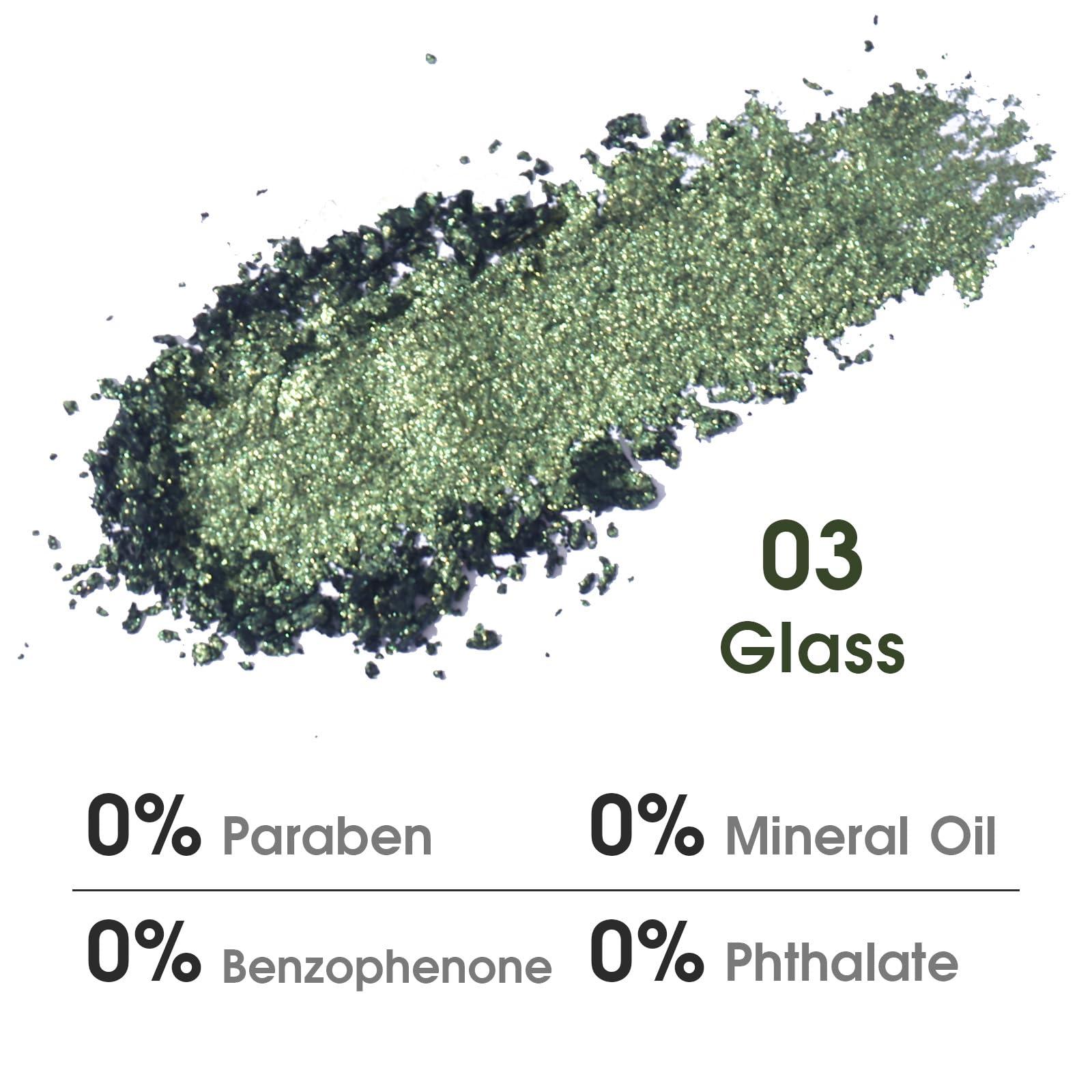 UCANBE UCANBE Glass Single Eyeshadow Palette, Highly Pigmented Glitter Eye Shadow Powder, Professional Long-Lasting Waterproof Makeup Palette