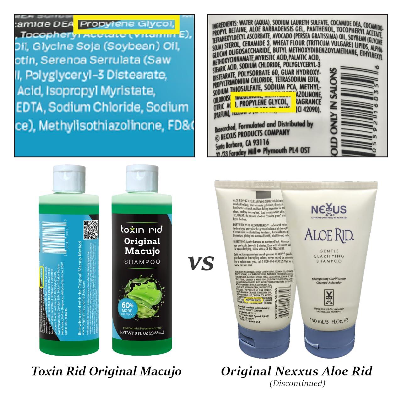 Toxin Rid Toxin Rid Original Macujo Old Style Aloe Shampoo Double Bundle | Clarifying Detox Shampoo to Cleanse Hair Follicle for Test Kit | Original Macujo Method