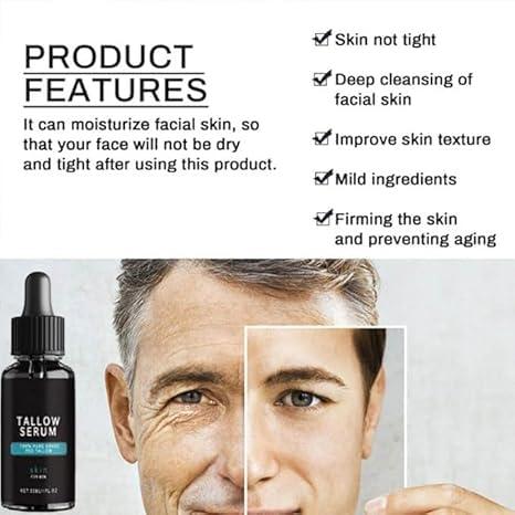 EEGCUPD Forge Wrinkle Defense Tallow Balm, Forge Beef Tallow Skin Care for Men, Forge Mens Face Care Set, 2024 New Skin Care for Men TallowMens Anti Wrinkles Anti Aging Facial Care Kit (1set)