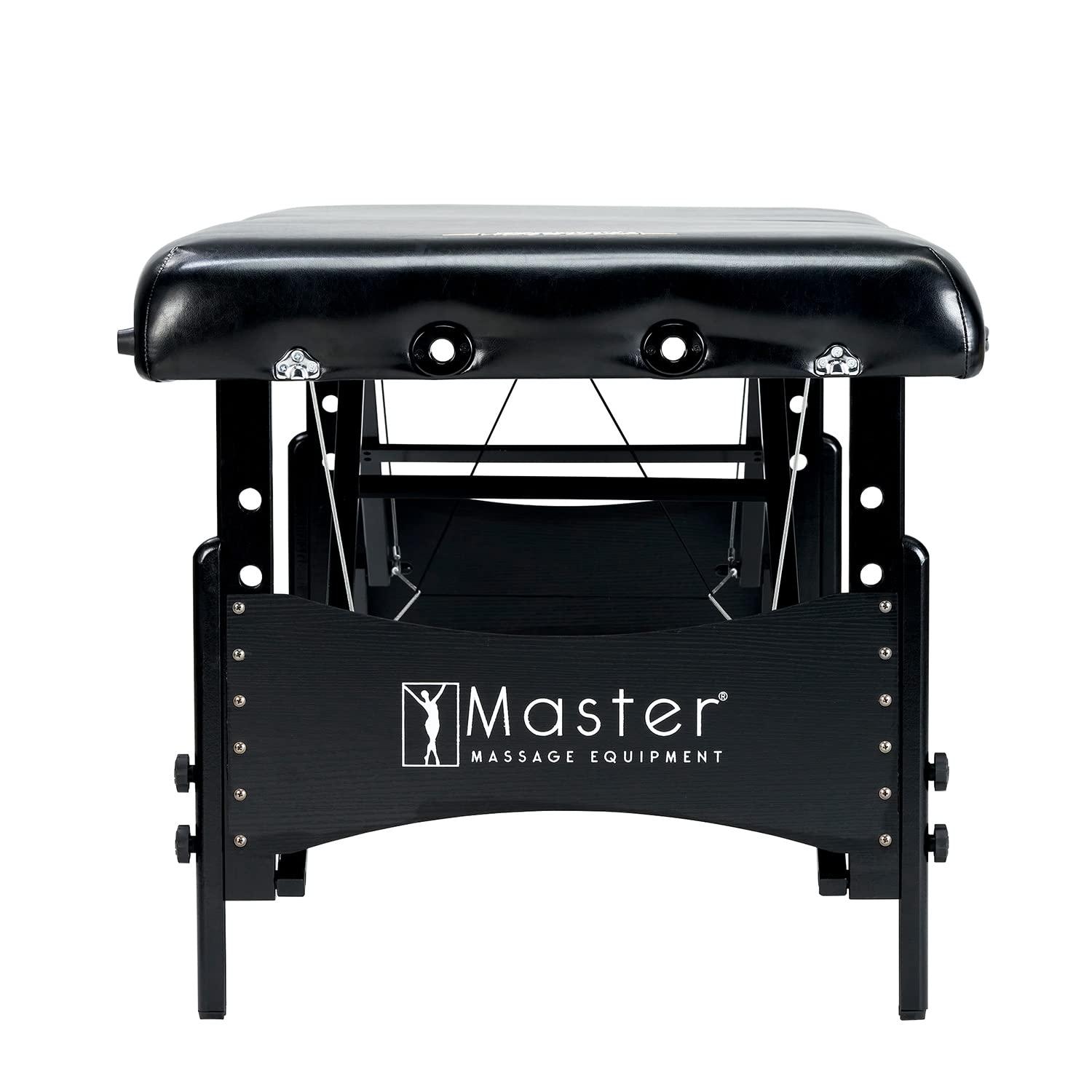 Master Massage Master Massage 30" Galaxy Professional Portable Massage Table Package with Accessories in Black - Memory Foam Cushioning - Tattoo Table- Spa Salon Beauty Facial Bed