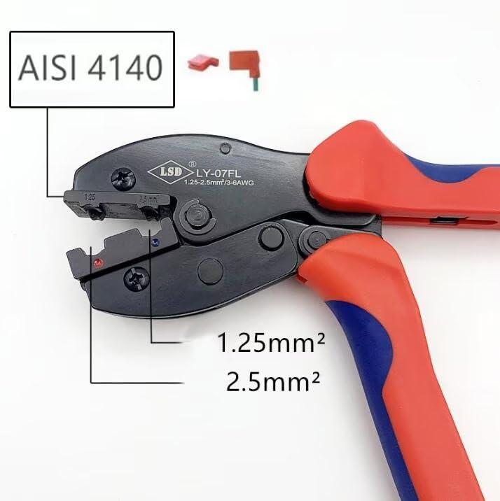 Jyving LY-07FL flag terminals hand crimping tools for flag female insulating joint 1.25-2.5 mm carbon steel flat crimping pliers