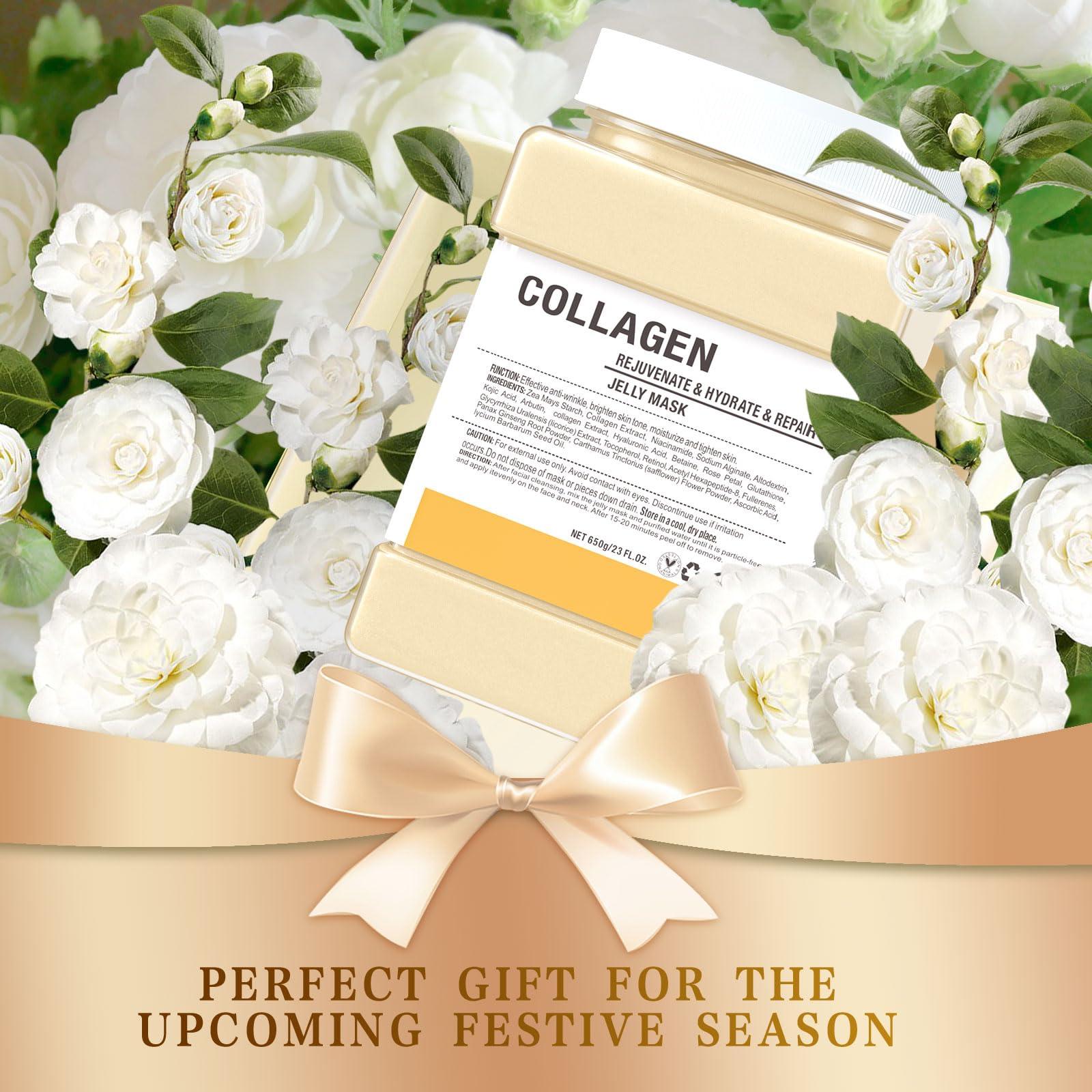 Truvenum Truvenum Jelly Mask Powder for Facials Professional - Collagen Firming & Moisturizing Face Mask Skin Care, Hydrojelly Mask, Peel Off Jelly Masks for DIY Spa 23 Fl Oz