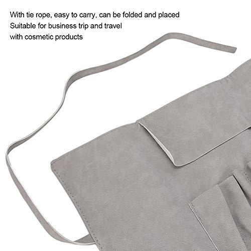 TMISHION Makeup Brush Bag, 14 Holes Makeup Brush Bag Rollable PU Makeup Tool Holder Portable Toiletry Rolled Brush Organizer Brushes Set Bag