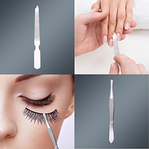 FIXBODY FIXBODY Nail Clippers Set, Professional Manicure set and Pedicure Kit, 10 Pieces Nail Care Kit, Toenail Clippers with Gray Leather Case, Gift for Men and Women