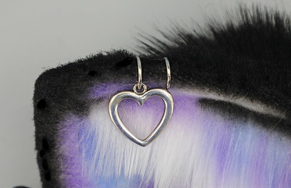 TTYAO REII TTYAO REII Gothic Fox Ears Headband Faux Fur Wolf Cat Hairband Animal Ears Headwear Fluffy Headdress for Anime Cosplay (Black and Purple)