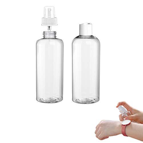 AllTopBargains AllTopBargains 12PC Empty Plastic Clear Bottles 100ml Dispensing Cap Spray Mist Travel Size TSA