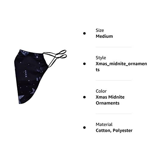 KT Valley Company KT Valley Beard Face Mask for Men with a Beard, Bearded Men Face Mask, Reusable and Comfortable Beard Mask (XMAS_MIDNITE_ORNAMENTS)