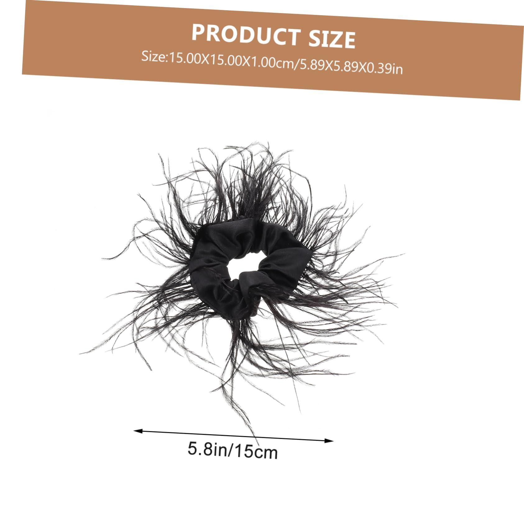 FRCOLOR FRCOLOR 6 Pcs Hair Tie Halloween Hair Band Hair Scrunchy Beach Hair Scarf Hair Bands Scrunchie Thick Hair Towel Ring White Decor Girls Hair Accessories Fabric Ostrich Hairpin Miss