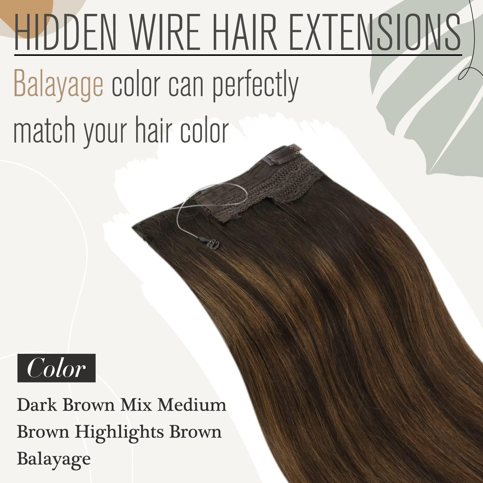 Sunny Hair [Easy Application] Sunny Clip in Human Hair Extensions Brown 150g 22inch