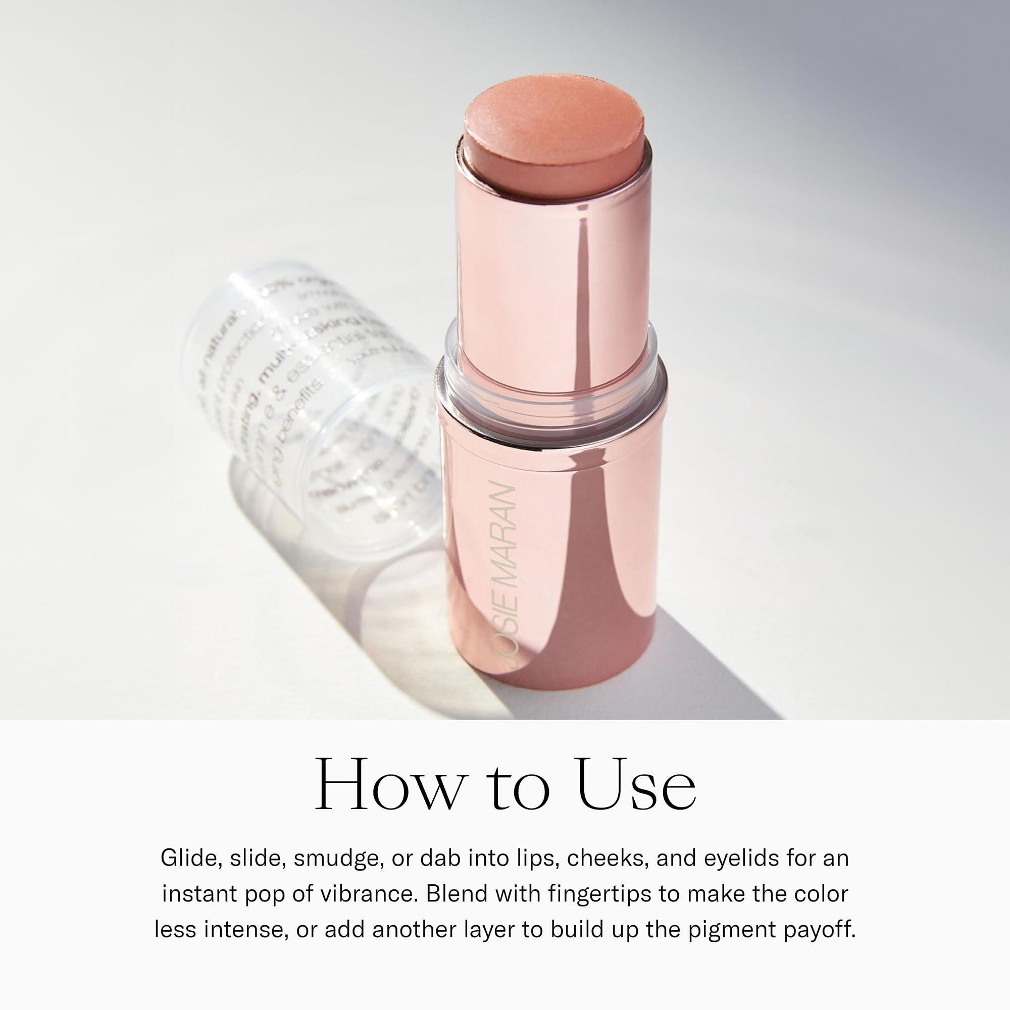 Josie Maran Josie Maran Color Stick & Lip Gloss Makeup Set - Argan Oil-Based Makeup Balm for Lips, Cheeks & Eyes + Hyaluronic Acid Infused Plumping Lip Gloss (2 Piece Set)