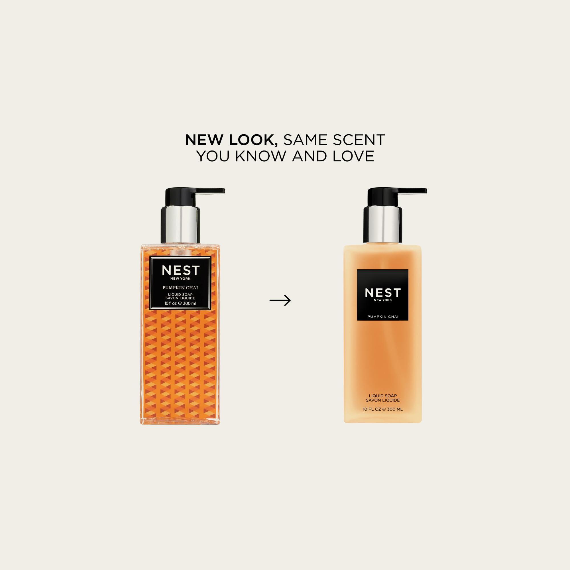 NEST New York NEST New York Liquid Soap, Pumpkin Chai - 10 fl oz - Cleanses & Nourishes Skin - Approx. 300 Pumps Per Bottle - Gluten Free & Cruelty Free