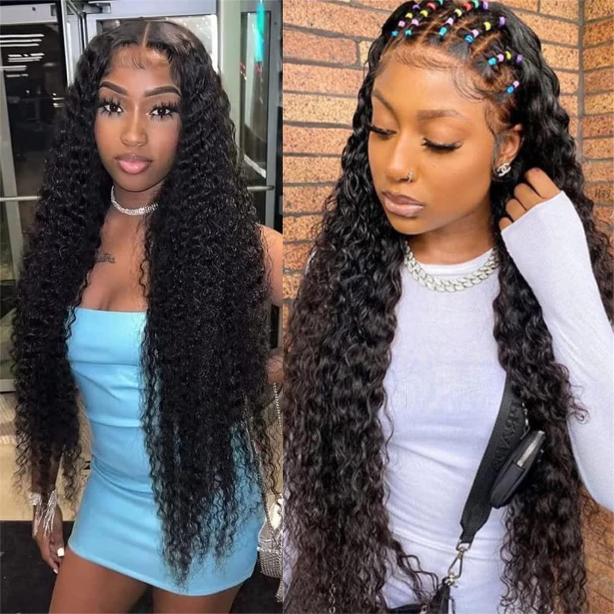 rewcoin Brazilian Curly 2x6 Lace Closure 100% Unprocessed Human Virgin Hair Deep Curly Closure Pre-Plucked Hairline Kinky Curly Closure With Baby Hair (14inch, 2x6 curly closure)