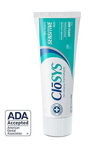 CloSYS CloSYS Fluoride Toothpaste, 3.4 Ounce, Travel Size, Gentle Mint, TSA Compliant, Whitening, Enamel Protection, Sulfate Free