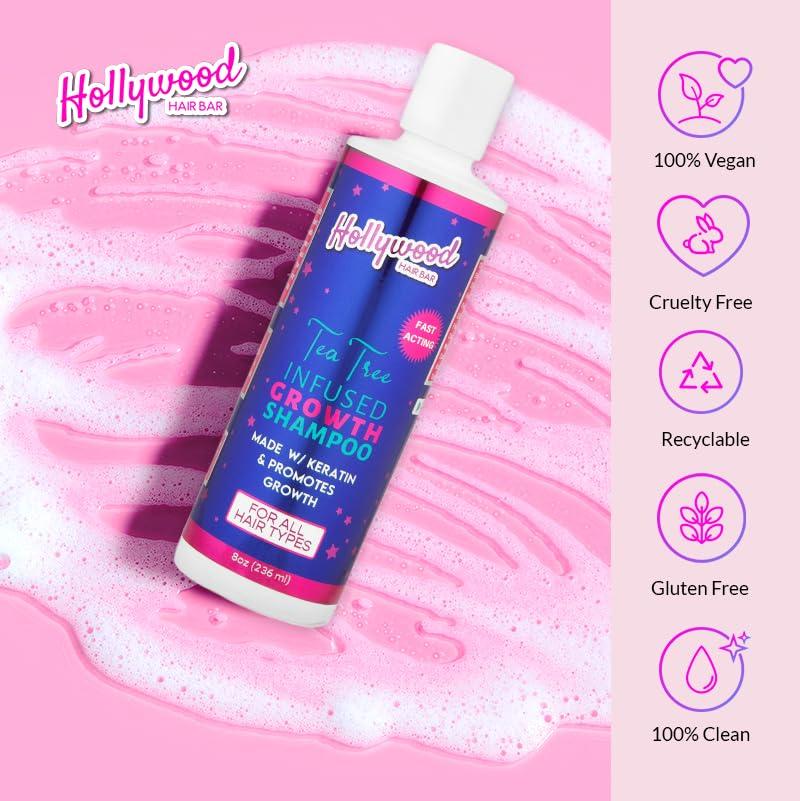 Hollywood Hair Bar Hollywood Hair Bar Growth Shampoo - Infused with Herbal Supplements, Everyday use, 8oz
