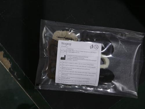 Nogeqi Nogeqi 10 Pcs Cotton Hair Scrunchies for Girls, No Tug Scrunchy Hair Ties fluffy Ponytail Holders, Strong Elasticity Hair Scrunchies for Thin Hair Thick Hair (Chocolate)