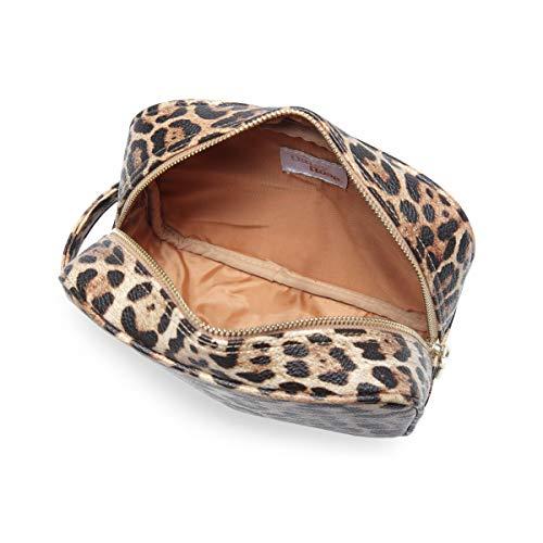 Daisy Rose Daisy Rose Cosmetic Toiletry Bag | PU Vegan Leather Travel Bag - Leopard